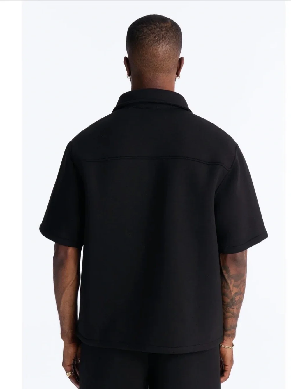 Relaxed Arclight Interlock Short Sleeve Shirt and Shorts set - Black